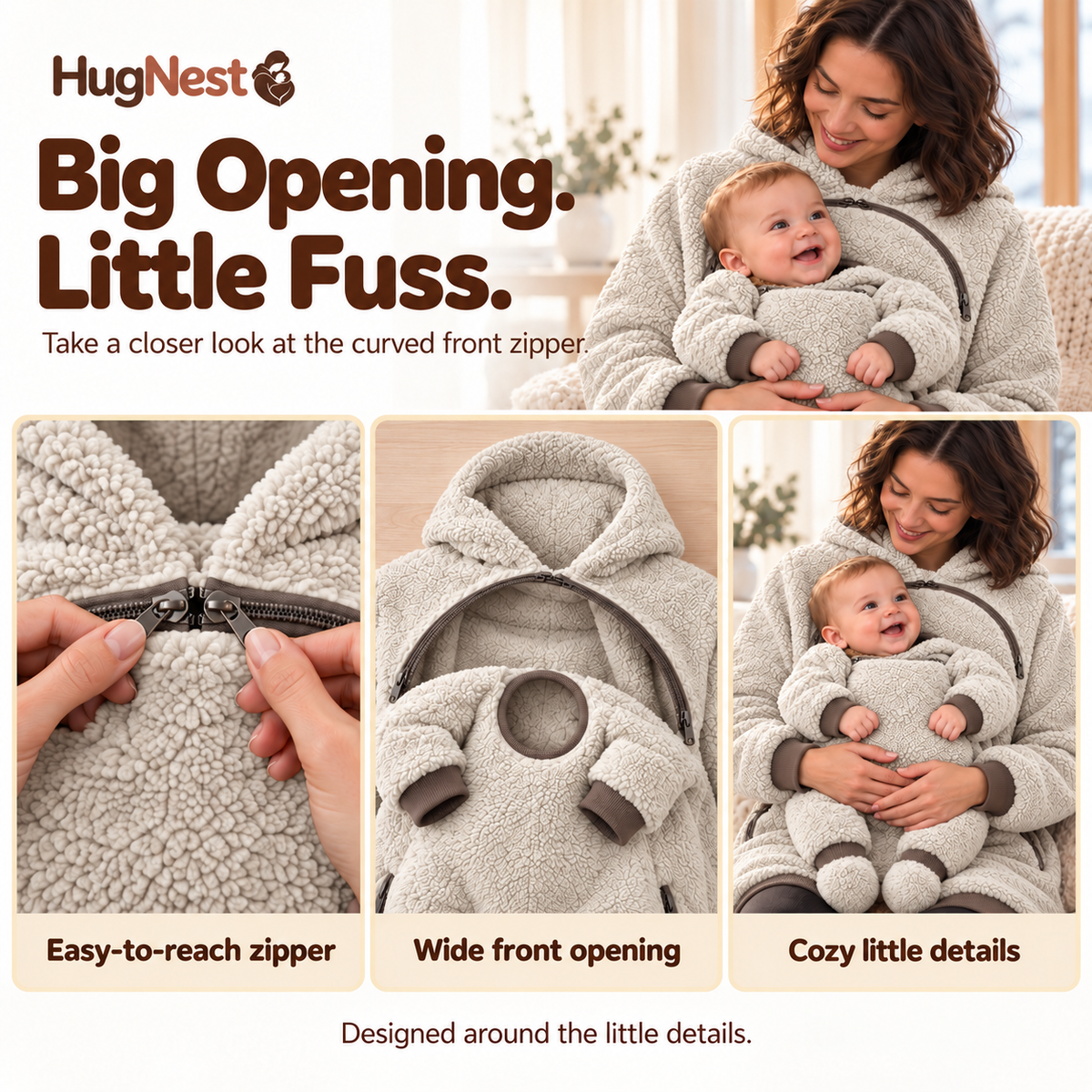 HugNest™ — Cozy Babywearing Hoodie