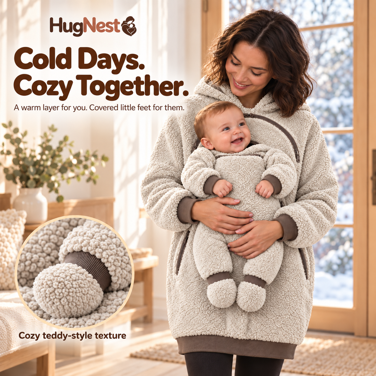 HugNest™ — Cozy Babywearing Hoodie